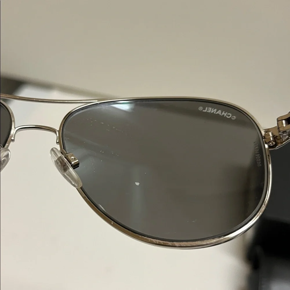 Chanel Metallic Aviator Sunglasses